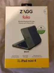 Zagg iPad Mini Blue Folio Wireless Keyboard Case