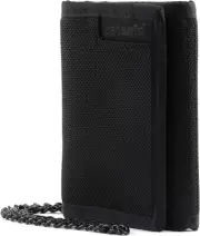 Rfidsafe Z50 RFID Blocking Tri-fold Black Travel Wallet