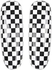 ATATNK Compatible for MINI Cooper S JCW R60 R61 Countryman Car Door Handle Armrest Cover Decorative Sticker Car Interior Modification Accessories(Black White 2pcs)