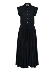 [N21] Cap Sleeves Shirt Dress