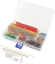 840PCS Breadboard Jumper Wire, Flexible Breadboard Connecting Line Cable, Copper Jumper Cables with Storage Box for Building Breadboard Circuits, Random Color, Made of Copper,