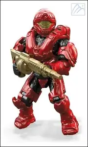 HALO MEGA CONSTRUX BLOKS RED H5 SPARTAN STINGER FIGURE 10TH ANNIVERSARY SERIES