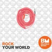 VOX VCC090RD 9m Coiled Instrument Cable Red - Brand New - Belfield Music