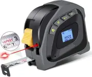 Laser Tape Measure 2-in-1, Medidor De Distancia Laser 130Ft Cinta De Medir 16Ft