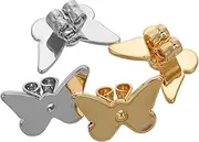 [Ipetboom] Butterfly Earring Backs Flat Safe Replacement Backs for Earrings Secure Locking for Ear Enhancement