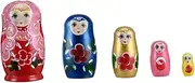 SOPOTUTU Matryoshka Dolls Nesting Toys Hand-Painted Cartoon Ornaments Home Random Color for Boys and Girls Friends Adorable Russian Doll Design