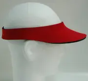 Soft Neoprene Sport Visor RED / Black Netball 5mm Reversible, Sydney stock