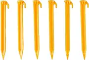 Coghlan's 6-inch Tent Pegs 6 Pack - Lightweight Durable Plastic Grounds Stakes for Camping Tents, Outdoor Canopy Stakes for Beach and Garden, Lawn and Rain Tarp