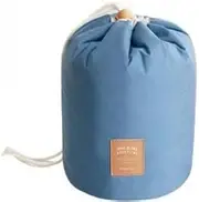 KPS Bucket Barrel Shaped Cosmetic Pouch Round Makeup Bag Travel Case Womens Dresser (Multicolor) Cotton and Nylon Make-up for Women - Toiletry Kit Collapsible Easy Carrying (Multi Color) (Pack of 1), MULTI, M, Backpacks