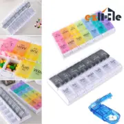 7 Day Weekly Medicine Case Organizer Tablet Storage Pill Box Dispenser AM/PM