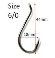 ** FREE SHIPPING ** Bulk 50x ~ 1000x, 6/0 Octopus Beak Suicide Fishing Hooks