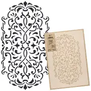 Reusable PLASTIC STENCIL Template / 45x65cm or 65x95cm BAROQUE ORNAMENT#1