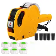 Price Tag Gun Labeller Pricing Machine Kit with Rolls Labels and Inks Roller