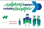 Haro 1986 Master decal set green and blue on white