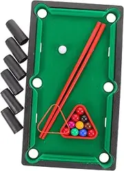 BESPORTBLE 1Set Mini Pool Table Desktop Billiard Game for Adults Fun Tabletop Miniature Billiards with Sticks Balls for Home Office Play and Family Interaction