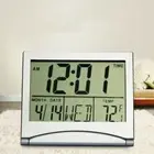 Digital Clock Replacement Silver Wall Clock Temperature Alarm Accessories