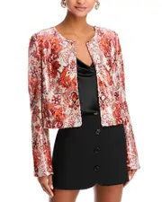Cinq a Sept Sequin Damask Jacket