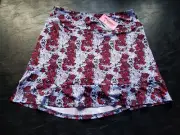 NWT WOMEN'S GOLFTINI COSMIC SKORT, SIZE: S, COLOR: LIGHT BLUE/RED (J509)