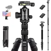 Tripod for Camera, 81" Camera Stand, 83 inches DSLR Tripods & Black