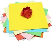 100 Sheets 8 X 8 Inch 10 Colors Square Fold Paper Double Sided Folding Origami P