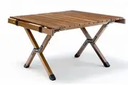 62cm Foldable Bamboo Outdoor Camping Table Waterproof Wood Wooden Travel - Small