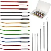 20pcs Large Eye Darning Needles, Stainless Steel Tapestry Needle Blunt Yarn Needle Darning Needles with 2 Storage Cases Yarn Needles for Crocheting Knitting Sewing(3 Types)