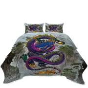 Cool Fantasy Art Good Fortune Chinese Dragon Coverlet