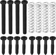 SING F LTD Set of 16pcs Guitar Pickup Screw Spring Set Pickup Height Screws Pickup Frame Screws Pickup Springs Pickup Mounting Screws Replace Or Upgrade Guitar Double Pickups Black