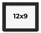 12x9 Shadow Box Black Rustic Barnwood Display Frame | 1.125 Inch Deep | 0.875 I