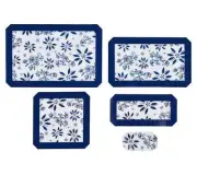Temp-tations 5-Piece Silicone Baking Mat Set Blue