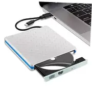 External CD DVD Drive Slim USB C Writer Portable Type C & USB 3.0 CD-RW DVD-R