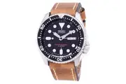 Seiko Automatic SKX007J1-LS17 Diver's 200M Japan Made Brown Leather Strap Men's Watch