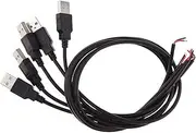5Pcs DIY USB 2.0 A Male Plug 2-Pin Cable Connector 50cm