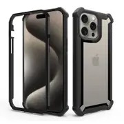 Shockproof Case Bumper Back Cover - For Apple iPhone 16 Plus (Black)