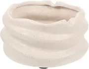 QUMIIRITY Ceramic Ashtray Light Decorative Holder Modern Design for Home and Office and Easy to Clean Stable Base with Groove Unique Cool Decor for Smokers and Collectors
