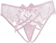 [Frediuo] Women Panties Cheeky Breathable Bowknot Panties for Couples Honeymoon Nightclub