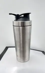 Blender Shaker Cup Insulated Stainless Steel Water Bottle with Wire Wisk Ball