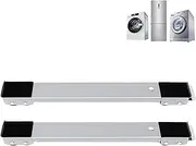 2 Pieces Mobile Washer Dryer Units Base Stand,Adjustable Multifunctional Refrigerator Stand Base Furniture,Non-Slip with Lock Fixed,Suitable for Refrigerator/Washing Machine/Cabinet/Sofa/Wardrobe Et