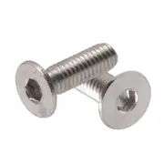M6X20mm Hex Countersunk Screws Bolts Machine Socket Flat Head Cap 304 Stainless Steel Fully Threaded Metric Assortment Industry Furniture SUS