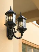 戶外雙頭壁燈歐式復古防水走廊過道燈美式室外別墅花園景觀庭院燈