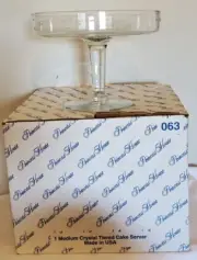 Vintage Princess House Medium Crystal Tiered Cake Server 1980's W/Original Box!