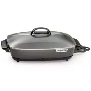 Presto Electric Skillet Black Non-Stick Cool Touch Handles Adjustable Thermostat
