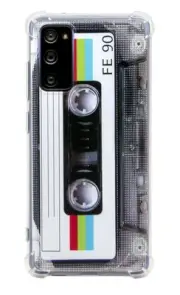 Case for Galaxy S20 FE with Reinforced Corners TPU Soft Bumper Retro Cassette...