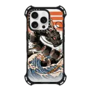 iPhone 16 Pro Bounce Case MagSafe Compatible Black Great Sushi Dragon