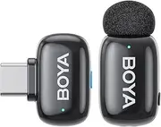 BOYA mini Wireless Lavalier Microphone for iPhone 15/16 Android Smartphone/PC/Tablet with Type-C input, AI Voice Change, Noise Reduce, 6H Battery Life & 328ft Range for Youtube Podcast Vlog TikTok