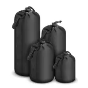4Pcs Camera Case Drawstring Bag Vintage DSLR Camera Bag Adjustable Strap Soft