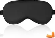 Sleep Mask & Blindfold，Super-Smooth Eye mask for Sleeping，Suitable for Travel, nap, Night Sleep,for Men Women Children Sleeping mask (Black)