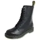 Dr.Martens 馬汀 1490 SMOOTH 平底10孔綁帶中筒靴 黑 硬皮中性馬丁休閒靴 男女 11857001