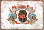 Western Bee Sager & Sons Cigar Box Label 12" x 9" Reproduction Metal Sign Y128