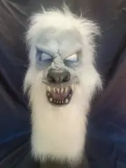 Zagone Studios Howler Wolf White Werewolf Halloween Mask -Latex- Moveable Mouth